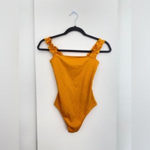 EUC Aritzia Sunday Best Firecracker Bodysuit (XS) - Canyon Orange